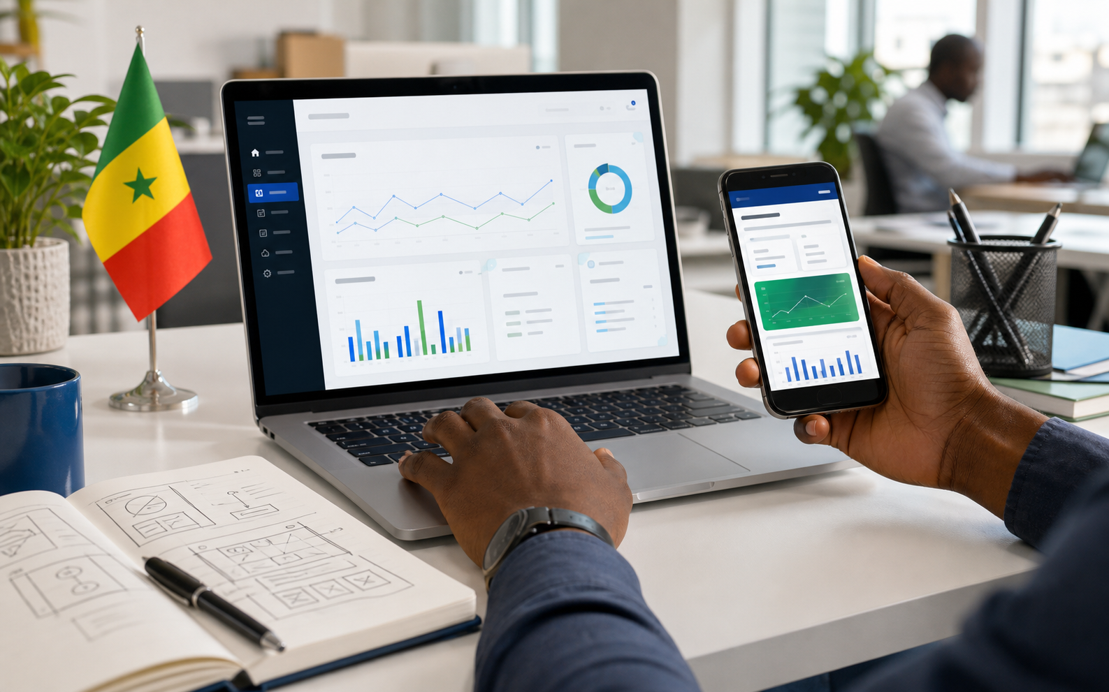 Tableau de bord de la solution Inventa